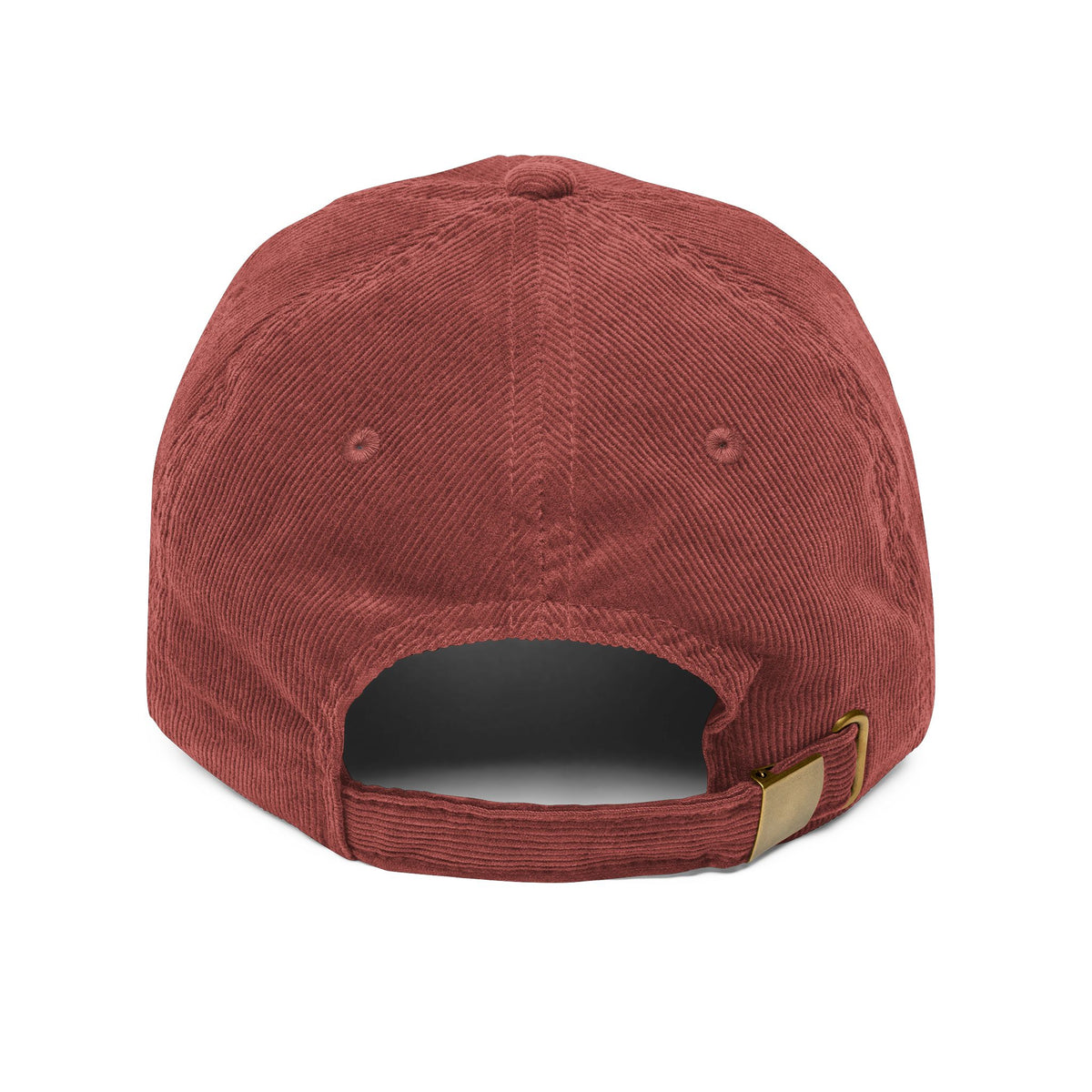 Vintage Corduroy Embroidered Baseball Cap — Rust Retro Logo