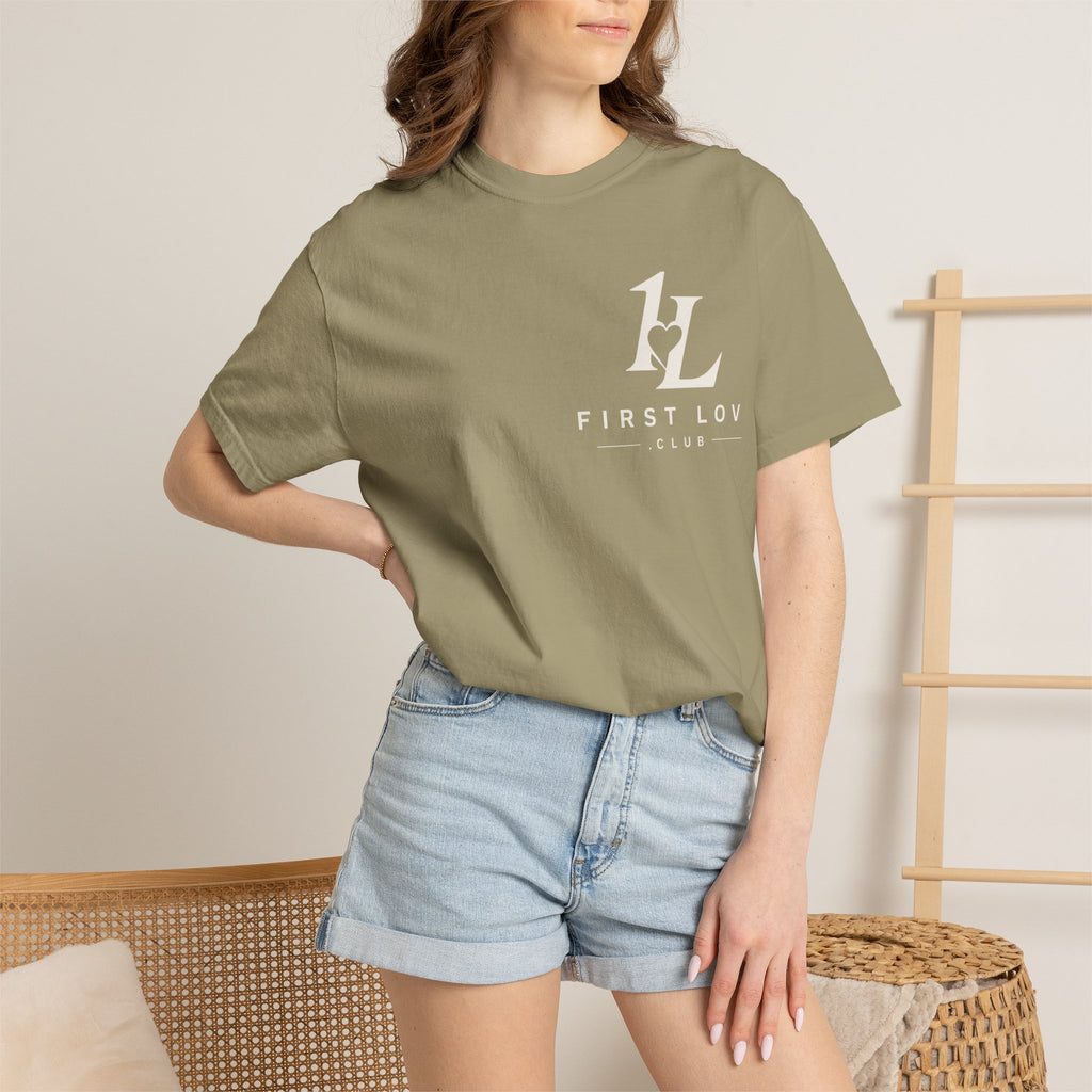 Minimalist Monogram Tee — Subtle "1L" Chest & Back Print