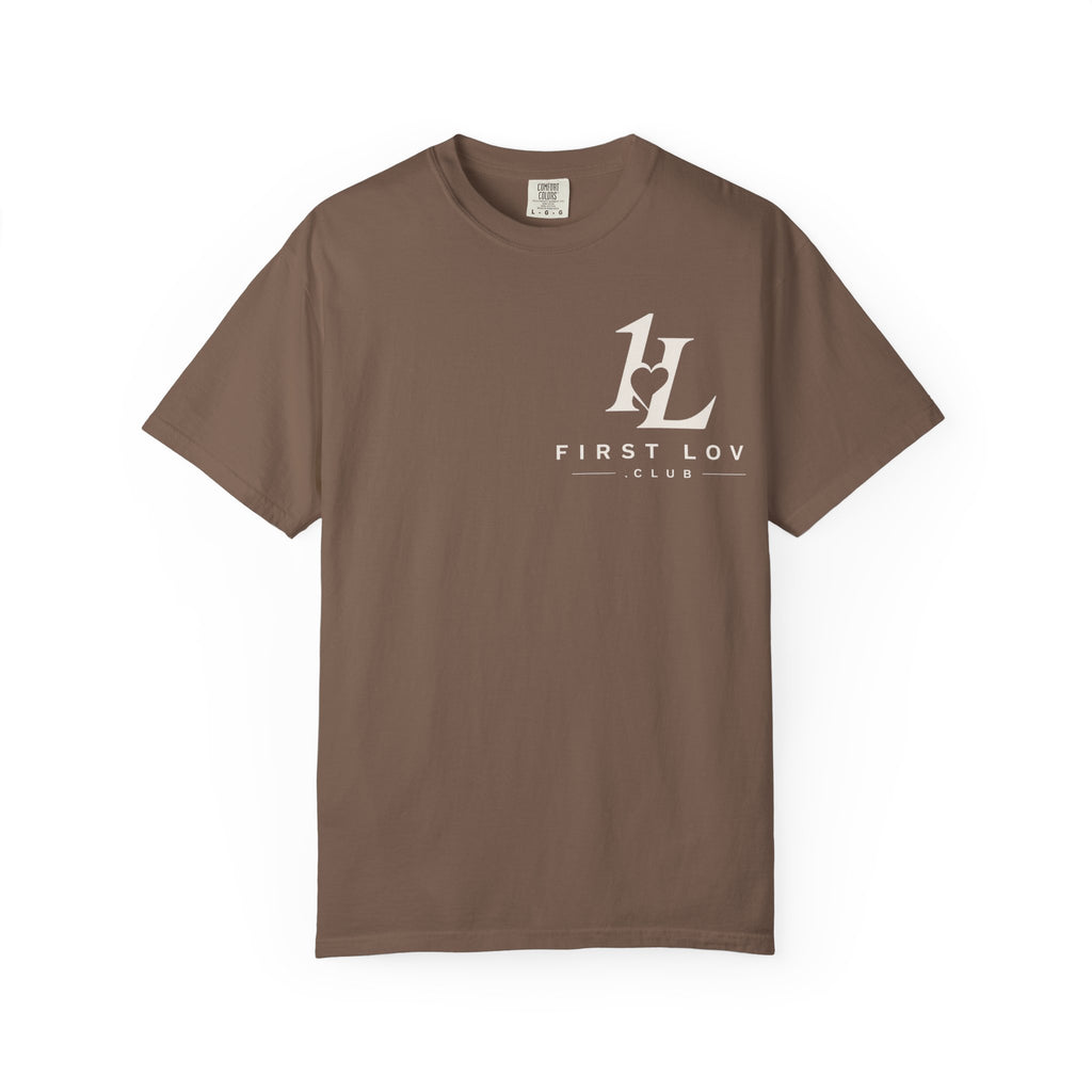 Minimalist Monogram Tee — Subtle "1L" Chest & Back Print