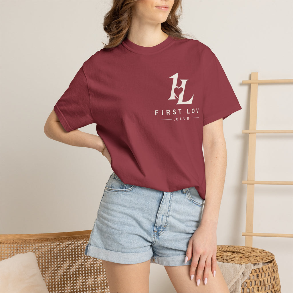 Minimalist Monogram Tee — Subtle "1L" Chest & Back Print