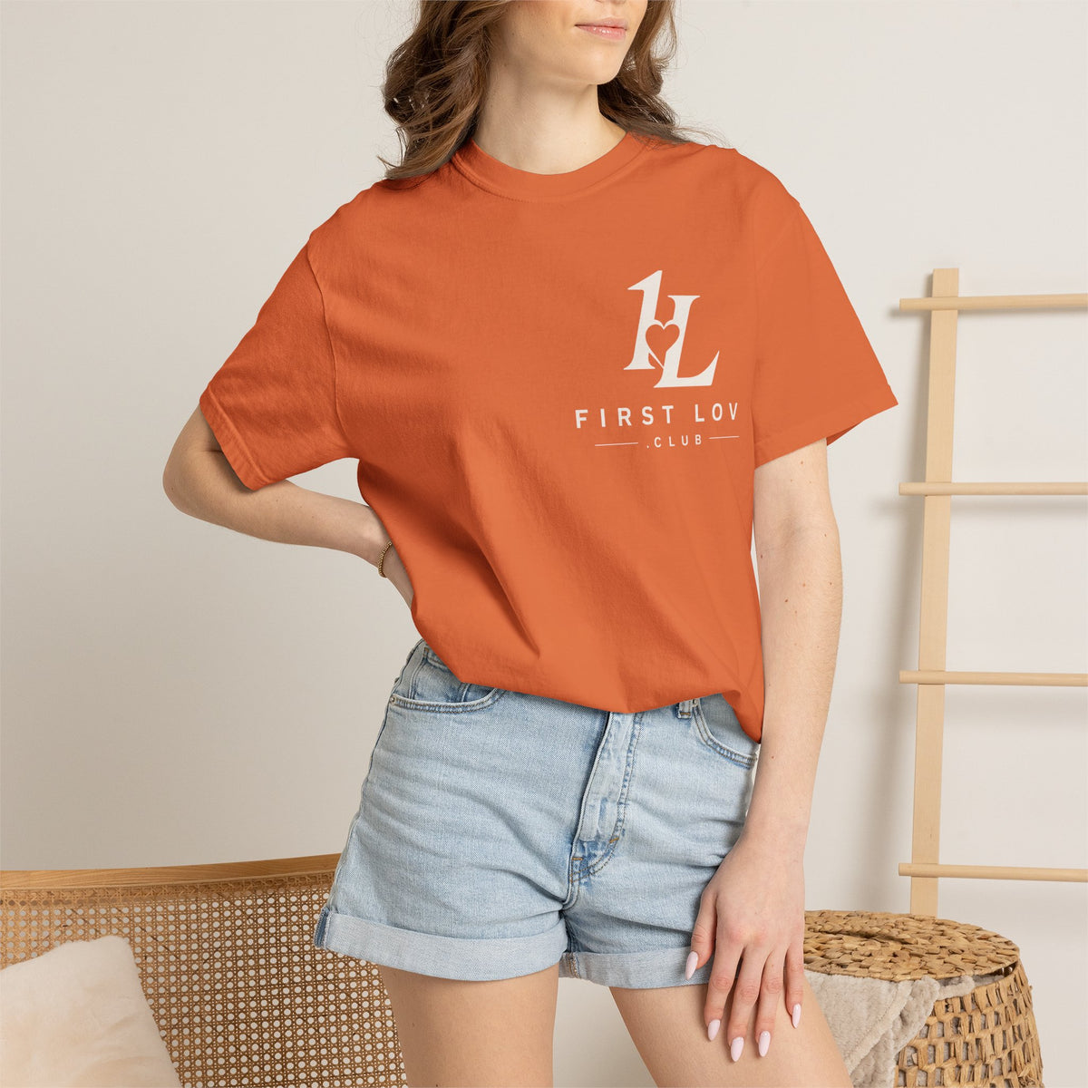 Minimalist Monogram Tee — Subtle "1L" Chest & Back Print