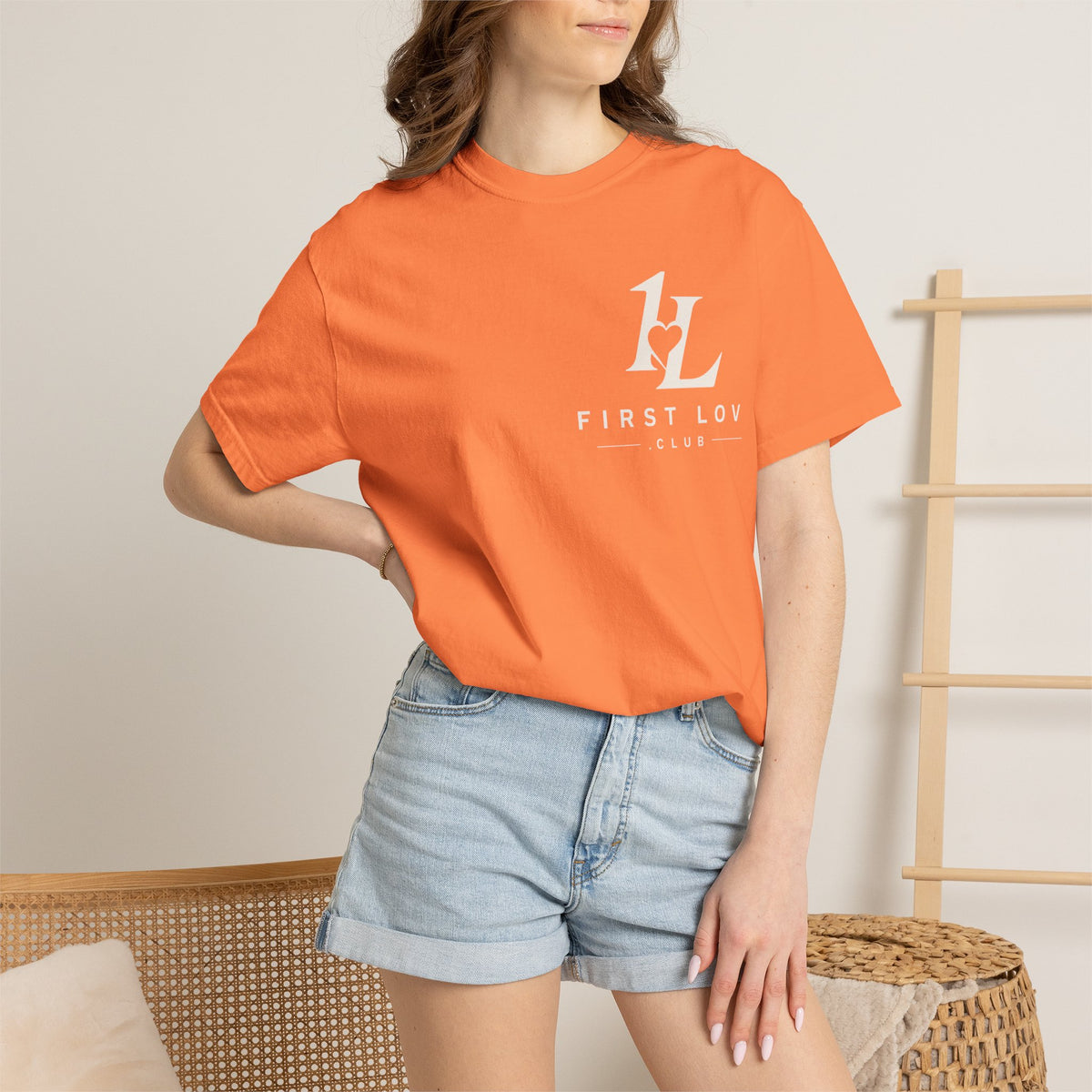 Minimalist Monogram Tee — Subtle "1L" Chest & Back Print