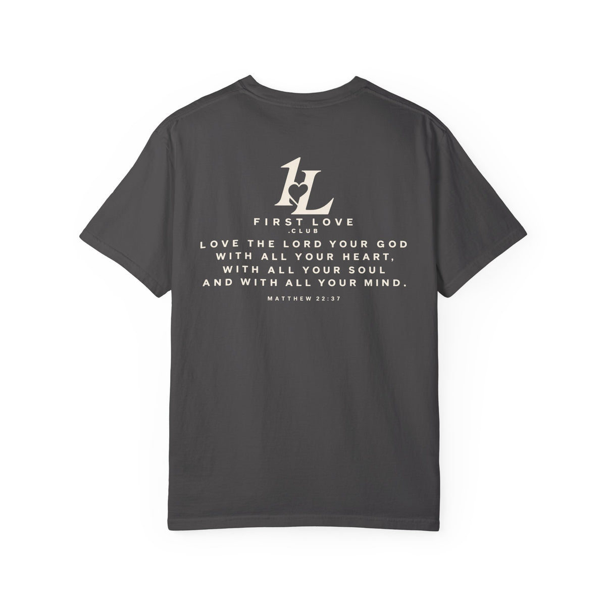 Minimalist Monogram Tee — Subtle "1L" Chest & Back Print