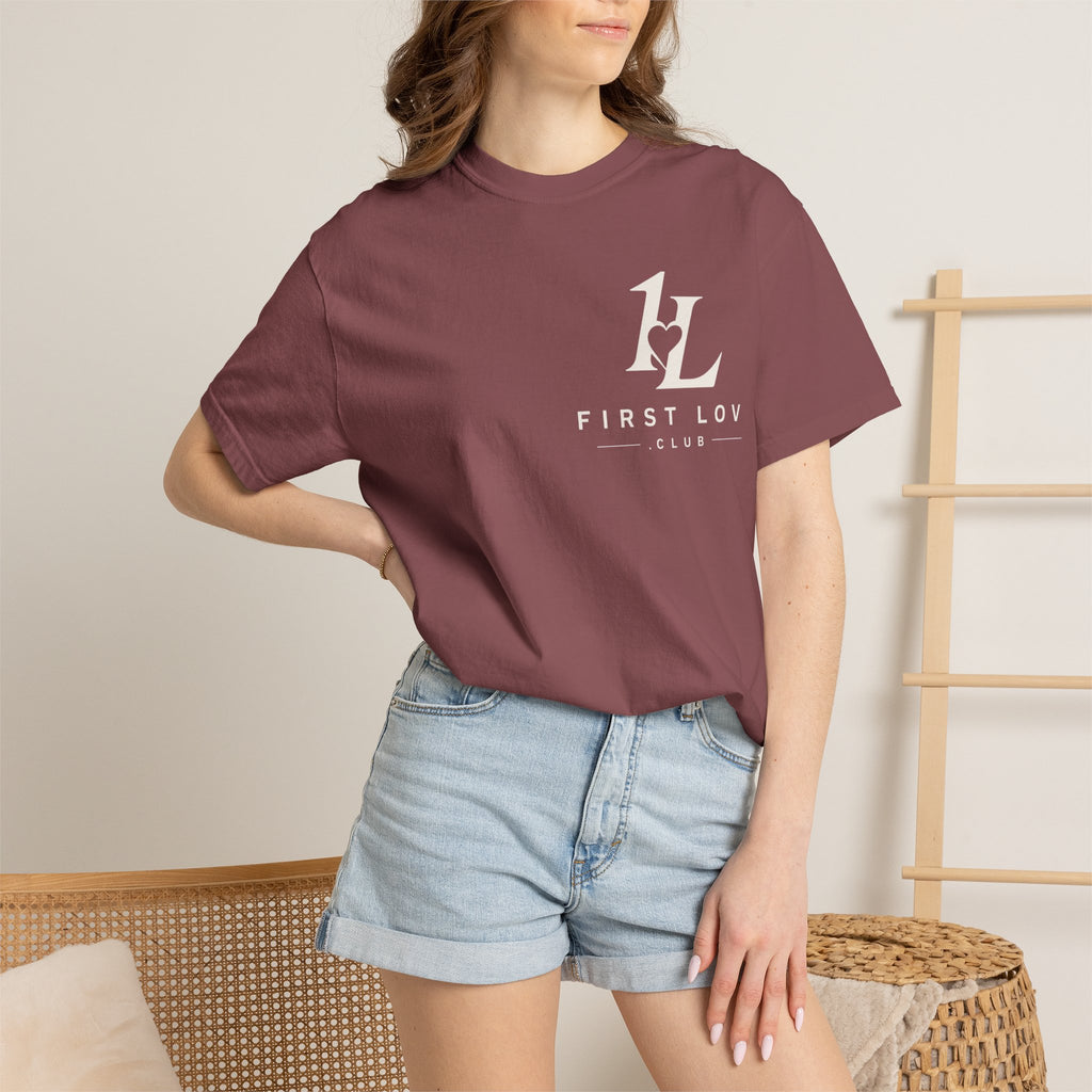 Minimalist Monogram Tee — Subtle "1L" Chest & Back Print