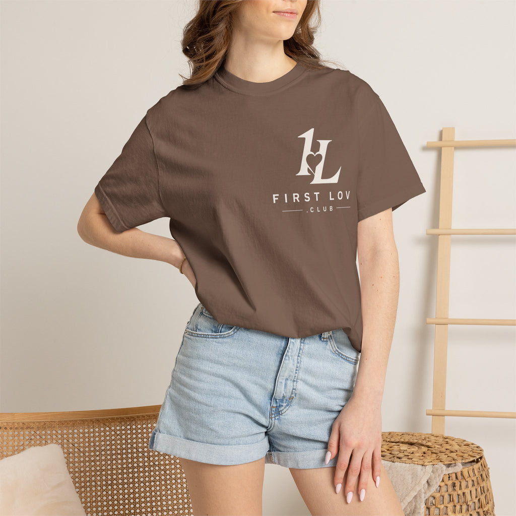 Minimalist Monogram Tee — Subtle "1L" Chest & Back Print
