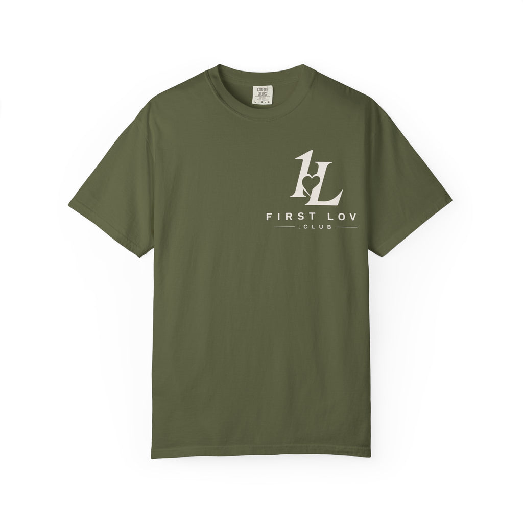 Minimalist Monogram Tee — Subtle "1L" Chest & Back Print
