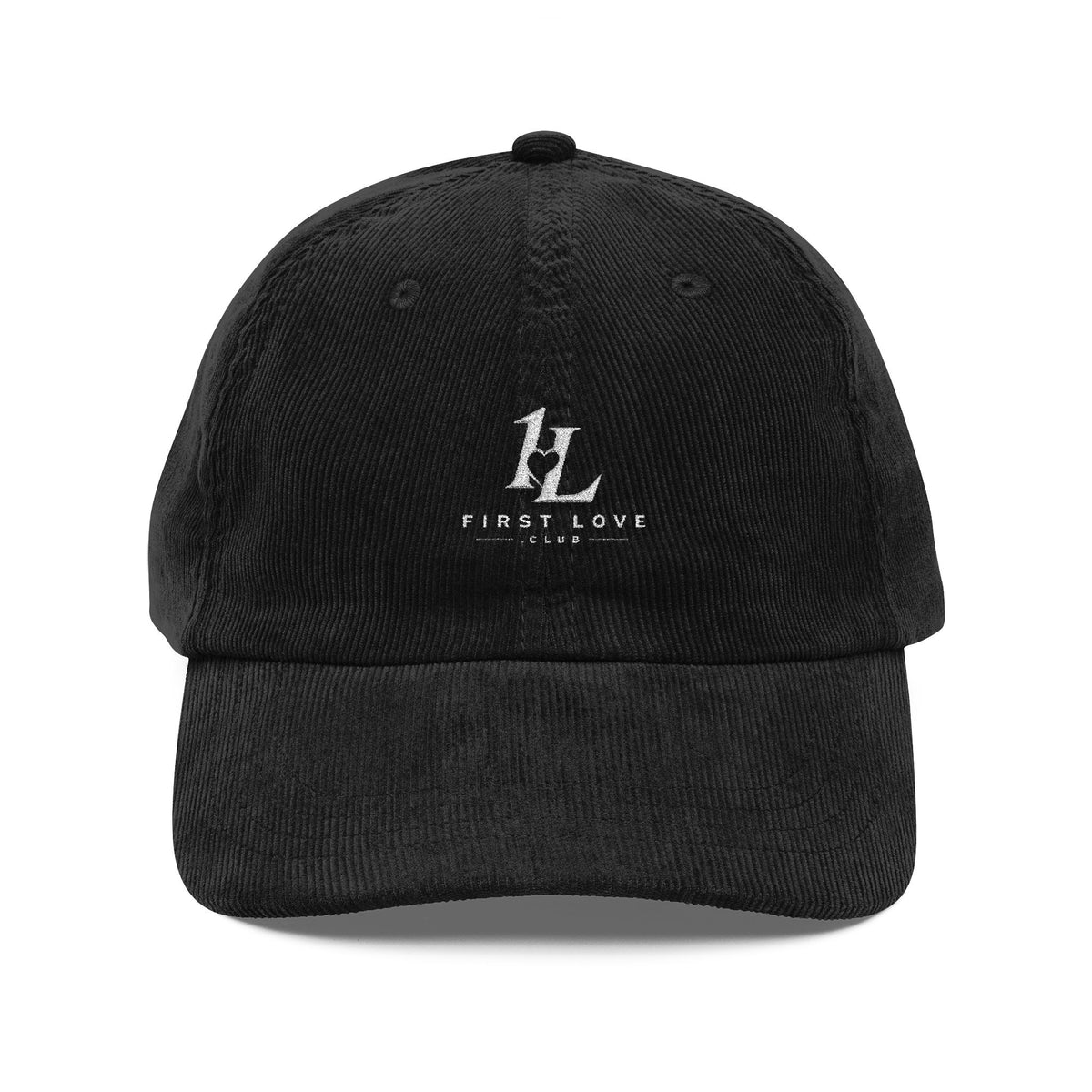 Vintage Corduroy Embroidered Baseball Cap — Rust Retro Logo