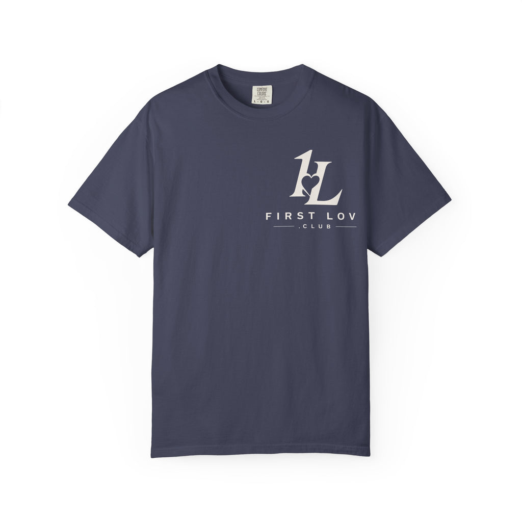 Minimalist Monogram Tee — Subtle "1L" Chest & Back Print