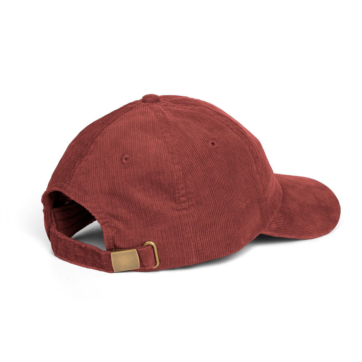 Vintage Corduroy Embroidered Baseball Cap — Rust Retro Logo
