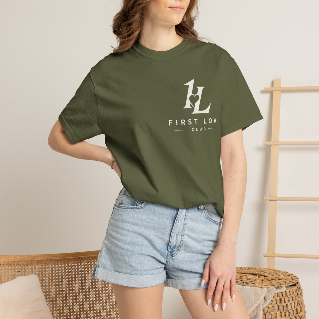 Minimalist Monogram Tee — Subtle "1L" Chest & Back Print
