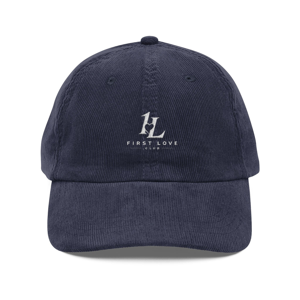 Vintage Corduroy Embroidered Baseball Cap — Rust Retro Logo