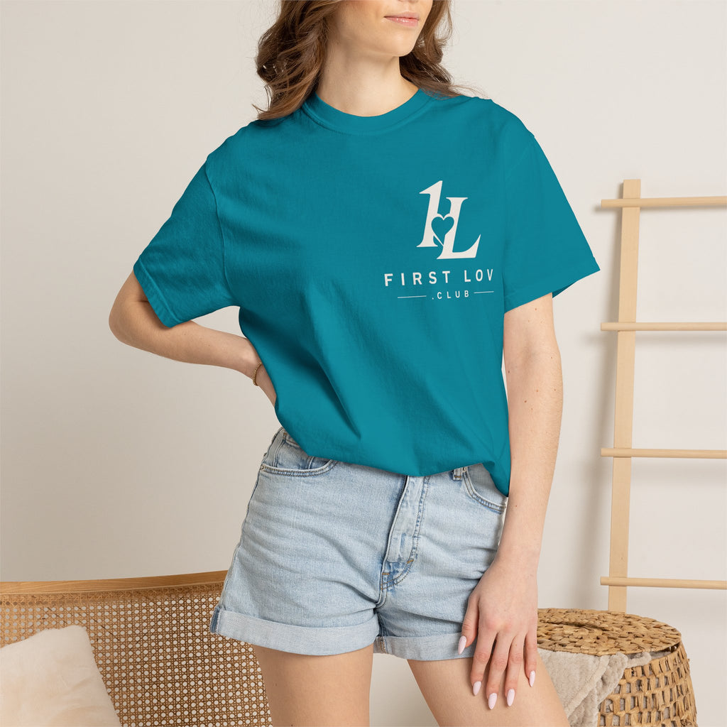 Minimalist Monogram Tee — Subtle "1L" Chest & Back Print