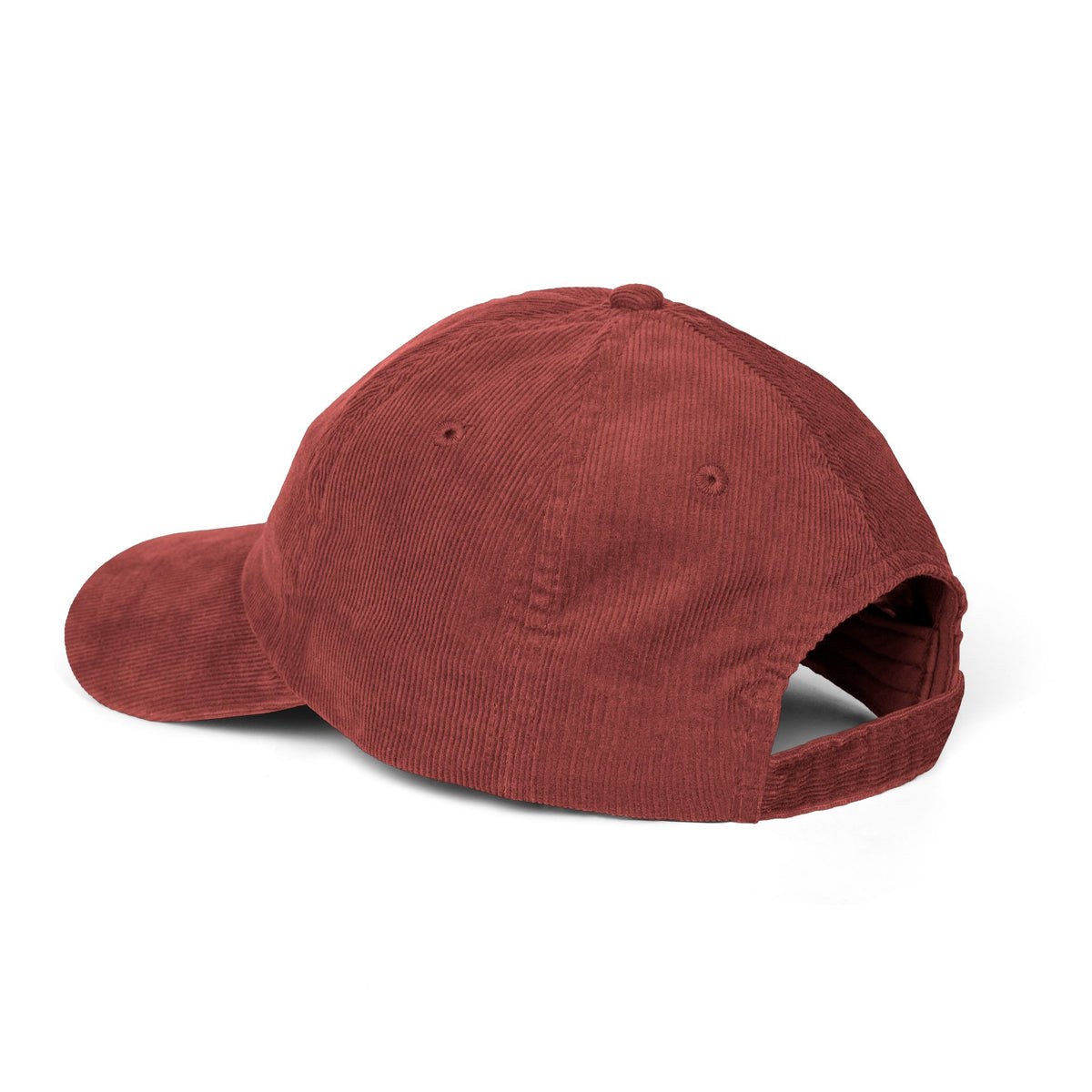 Vintage Corduroy Embroidered Baseball Cap — Rust Retro Logo