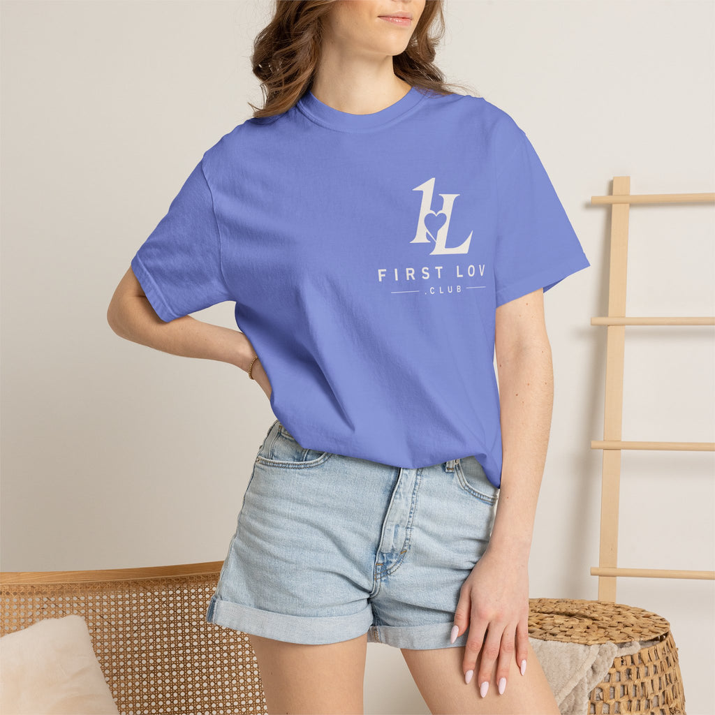 Minimalist Monogram Tee — Subtle "1L" Chest & Back Print